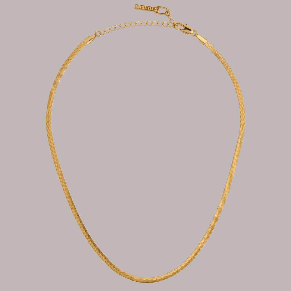 Whistles Flat Snake Chain Necklace